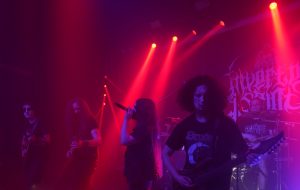 Black Metal band Inverted Saint live at Beat Baracke Leonberg with guitar players singer drummer and bass player